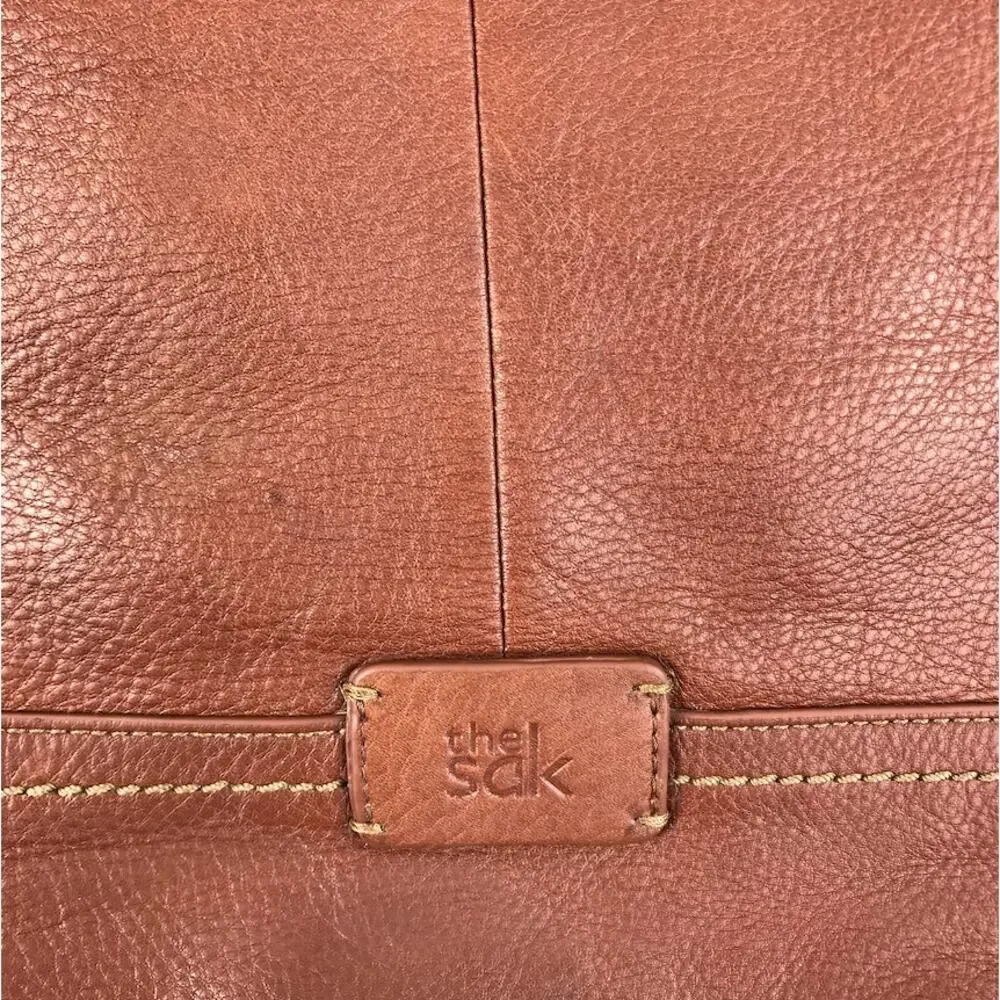 THE SAK Leather Tote Bag Brown Adjustable Office Everyday Travel Lifestyle Work - Picture 4 of 7